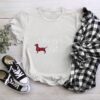 Dachshund Red Plaid Santa Merry Christmas T-Shirt