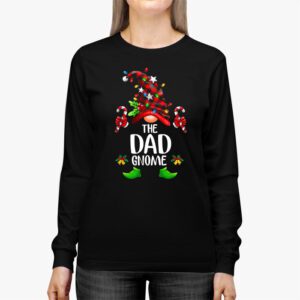 Dad Gnome Buffalo Plaid Matching Family Christmas Pajama Longsleeve Tee 2 3