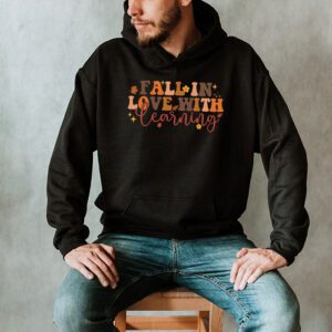 Fall In Love With Learning Fall Teacher Thanksgiving Retro Hoodie 2 4