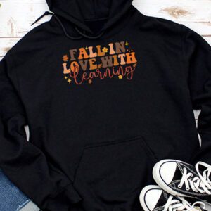Funny Thanksgiving Shirts Fall In Love With Learning Fall Teacher Retro Hoodie