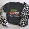 Fire Truck Xmas Tree Funny Firefighter Merry Christmas T-Shirt