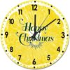 Fruit Wood Wall Clock Fruit Merry Christmas Round Wall Clock Silent Non-Ticking 12x12in Wooden Clocks Bedroom Bathroom Wall Decor Ship From