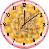 Fruit Wood Wall Clock Fruit Merry Christmas Round Wall Clock Silent Non-Ticking 12x12in Wooden Clocks Decor For Home Living Room Bedroom Of