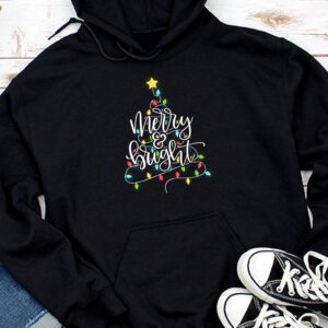 Funny Merry and Bright Christmas Lights Xmas Holiday Christmas Shirt Ideas Hoodie