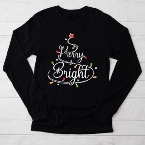 Funny Merry and Bright Christmas Lights Xmas Holiday Short Sleeve Longsleeve Tee 2 4