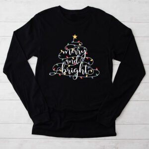 Funny Merry and Bright Christmas Lights Xmas Holiday Short Sleeve Longsleeve Tee 2 5