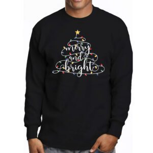 Funny Merry and Bright Christmas Lights Xmas Holiday Short Sleeve Longsleeve Tee 3 5