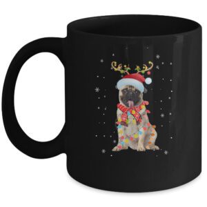 Funny Pug Christmas Tree Santa Reindeer Pajamas Mug