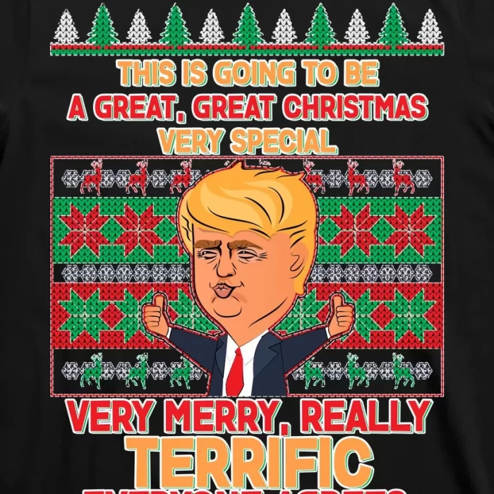 Funny Trump Very Merry Ugly Christmas Sweater T Shirt 3
