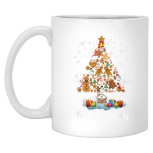 Gingerbread  Decorating X-mas Tree Merry Christmas Mug