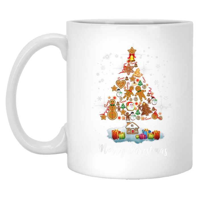 Gingerbread  Decorating X-mas Tree Merry Christmas Mug