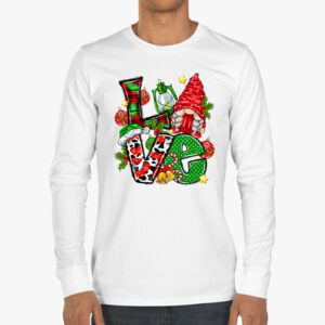 Gnome Christmas Funny Love Christmas Gnomies Xmas Pajama Longsleeve Tee 3 9