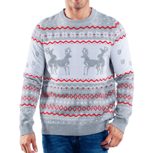 Grey Humping Reindeer Ugly Christmas Sweater