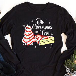 Groovy Oh Christmas Tree Cakes Debbie Becky Jen Cake Lovers Longsleeve Tee 1 2