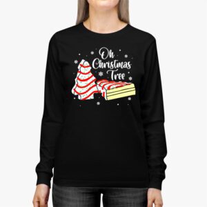 Groovy Oh Christmas Tree Cakes Debbie Becky Jen Cake Lovers Longsleeve Tee 2 2