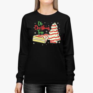 Groovy Oh Christmas Tree Cakes Debbie Becky Jen Cake Lovers Longsleeve Tee 2 3