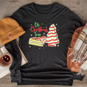 Groovy Oh Christmas Tree Cakes Debbie Becky Jen Cake Lovers Longsleeve Tee