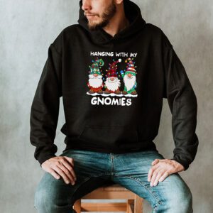 Hanging With My Gnomies Funny Christmas Garden Gnome Gifts Hoodie 2 3