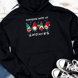 Hanging With My Gnomies Funny Christmas Garden Gnome Gifts Hoodie