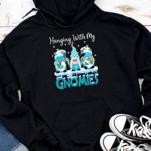 Hanging With My Gnomies Funny Christmas Garden Gnome Gifts Hoodie