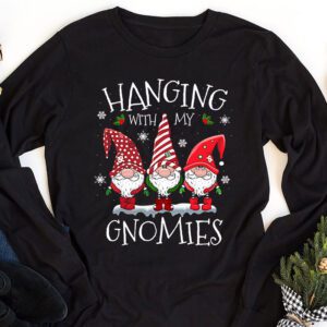 Hanging With My Gnomies Funny Christmas Garden Gnome Gifts Longsleeve Tee 1 5