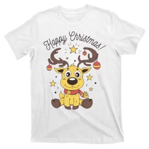 Happy Christmas Reindeer Holiday T-Shirt