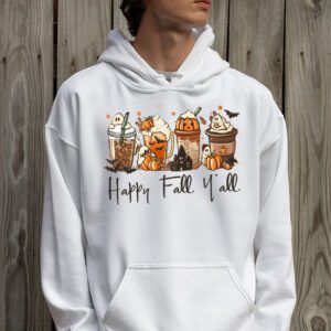 Happy Fall Yall Hoodie Latte Coffee Leopard Pumpkin Autumn Hoodie 2 2