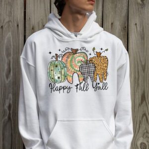 Happy Fall Yall Pumpkin Tooth Leopard Halloween Dentist Fall Hoodie 2 1