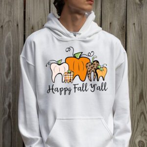 Happy Fall Yall Pumpkin Tooth Leopard Halloween Dentist Fall Hoodie 2 2