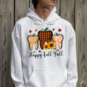 Happy Fall Yall Pumpkin Tooth Leopard Halloween Dentist Fall Hoodie 2 4