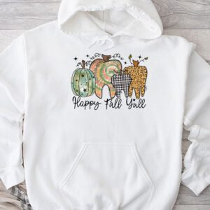 Happy Fall Y’all Pumpkin Tooth Leopard Halloween Dentist Cute Fall Shirts Hoodie