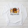 Happy Fall Y'all Pumpkin Tooth Leopard Halloween Dentist Fall Longsleeve Tee