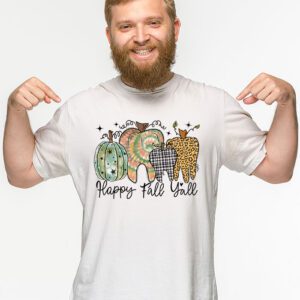 Happy Fall Yall Pumpkin Tooth Leopard Halloween Dentist Fall T Shirt 2 1