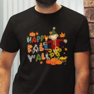 Happy Fall Yall Scarecrow Pumpkin Thanksgiving Halloween T Shirt 2 3