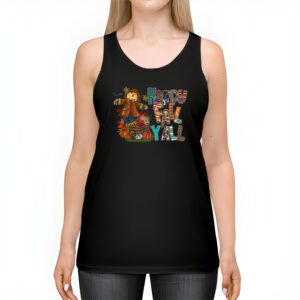 Happy Fall Yall Scarecrow Pumpkin Thanksgiving Halloween Tank Top 2 2