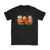Happy Fall Y'all T-shirt Latte Coffee Leopard Pumpkin Autumn T-Shirt
