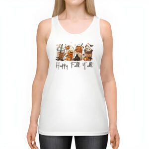 Happy Fall Yall Tank Top Latte Coffee Leopard Pumpkin Autumn Tank Top 2 2