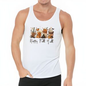 Happy Fall Yall Tank Top Latte Coffee Leopard Pumpkin Autumn Tank Top 3 2