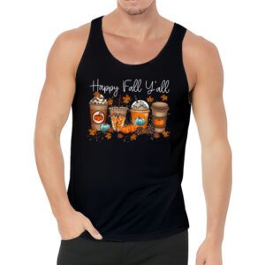 Happy Fall Yall Tank Top Latte Coffee Leopard Pumpkin Autumn Tank Top 3 3