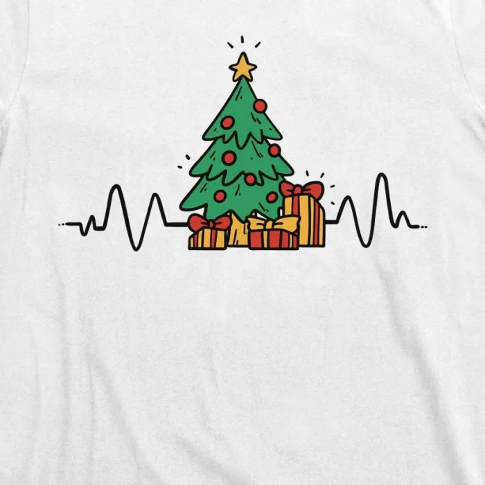 Heartbeat Christmas Holiday T Shirt 3