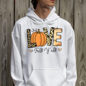 Hello Fall Pumpkin Love Fall YAll Leopard Peace Love Fall Hoodie 2