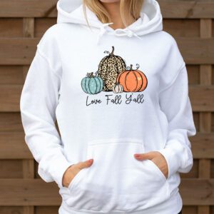 Hello Fall Pumpkin Love Fall YAll Leopard Peace Love Fall Hoodie 3 2