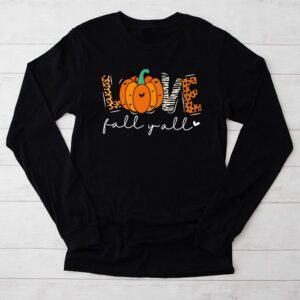 Hello Fall Pumpkin Love Fall YAll Leopard Peace Love Fall Longsleeve Tee 2 5