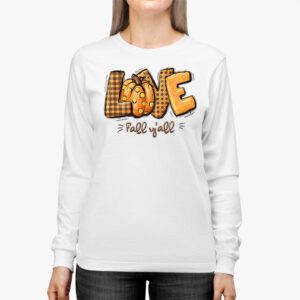 Hello Fall Pumpkin Love Fall YAll Leopard Peace Love Fall Longsleeve Tee 2 6