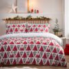 Hide Seek Santa Christmas Duvet Cover Set Red