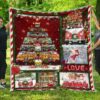 Hippie Van Merry Christmas Fleece Blanket