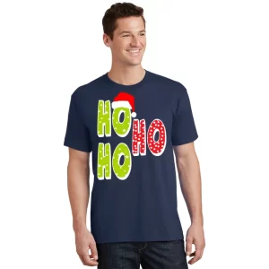 Ho Ho Ho Merry Christmas Festive T Shirt 1
