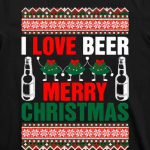 I Love Beer Merry Christmas T Shirt 3