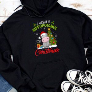 I Want A Hippopotamus For Christmas Xmas Hippo for Kid Women Hoodie