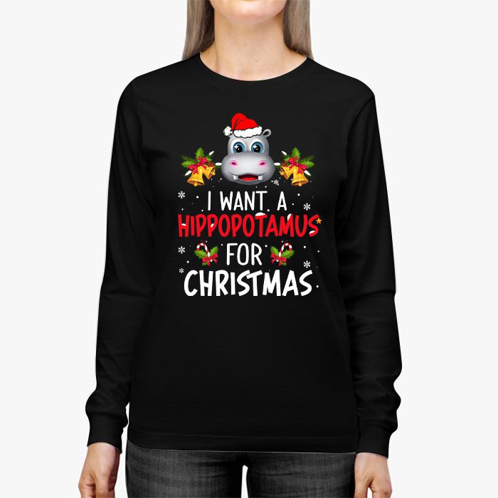 I-Want-A-Hippopotamus-For-Christmas-Xmas-Hippo-for-Kid-Women-Longsleeve-Tee-2 I Want A Hippopotamus For Christmas Xmas Hippo for Kid Women Longsleeve Tee 2 13